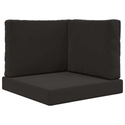 Coussin de canapé d'extérieur 3 pcs Noir Polyester 531557531557