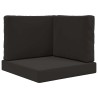 Coussin de canapé d'extérieur 3 pcs Noir Polyester 531557531557