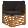 Coussin de canapé d'extérieur 3 pcs Noir Polyester 531557531557