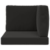 Coussin de canapé d'extérieur 3 pcs Noir Polyester 531557531557
