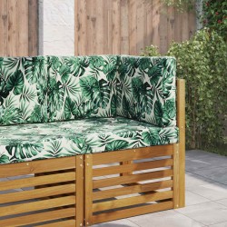 Coussin de canapé d'extérieur 3 pcs Motif feuille Polyester 531558531558