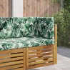 Coussin de canapé d'extérieur 3 pcs Motif feuille Polyester 531558531558