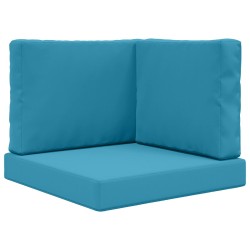 Coussin de canapé d'extérieur 3 pcs Bleu royal Polyester 531559531559