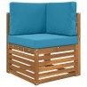 Coussin de canapé d'extérieur 3 pcs Bleu royal Polyester 531559531559