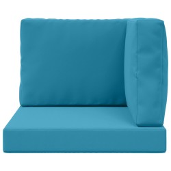 Coussin de canapé d'extérieur 3 pcs Bleu royal Polyester 531559531559