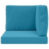 Coussin de canapé d'extérieur 3 pcs Bleu royal Polyester 531559531559