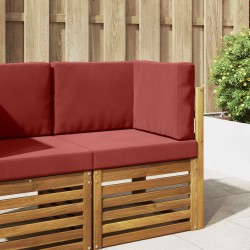 Coussin de canapé d'extérieur 3 pcs Bordeaux Polyester 531560531560