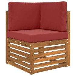 Coussin de canapé d'extérieur 3 pcs Bordeaux Polyester 531560531560