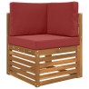Coussin de canapé d'extérieur 3 pcs Bordeaux Polyester 531560531560
