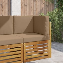 Coussin de canapé d'extérieur 3 pcs Taupe Polyester 531561531561