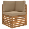 Coussin de canapé d'extérieur 3 pcs Taupe Polyester 531561531561