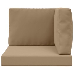 Coussin de canapé d'extérieur 3 pcs Taupe Polyester 531561531561