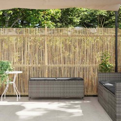 Banc de jardin avec coussin gris 110x30x40,5 cm résine tressée 531570531570