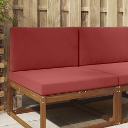 Coussin de canapé d'extérieur 2 pcs Bordeaux Polyester 531572531572