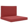 Coussin de canapé d'extérieur 2 pcs Bordeaux Polyester 531572531572