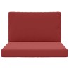 Coussin de canapé d'extérieur 2 pcs Bordeaux Polyester 531572531572