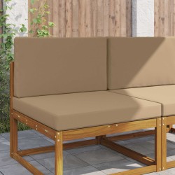 Coussin de canapé d'extérieur 2 pcs Taupe Polyester 531574531574