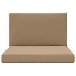 Coussin de canapé d'extérieur 2 pcs Taupe Polyester 531574531574
