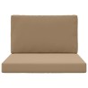 Coussin de canapé d'extérieur 2 pcs Taupe Polyester 531574531574