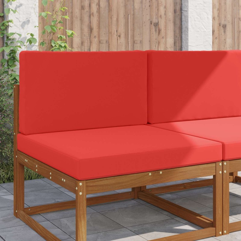 Coussin de canapé d'extérieur 2 pcs Rouge Polyester 531576531576