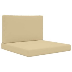 Coussin de canapé d'extérieur 2 pcs Beige Polyester 531579531579