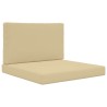 Coussin de canapé d'extérieur 2 pcs Beige Polyester 531579531579