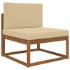 Coussin de canapé d'extérieur 2 pcs Beige Polyester 531579531579