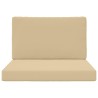 Coussin de canapé d'extérieur 2 pcs Beige Polyester 531579531579