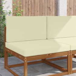 Coussin de canapé d'extérieur 2 pcs Crème Polyester 531581531581