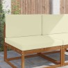 Coussin de canapé d'extérieur 2 pcs Crème Polyester 531581531581