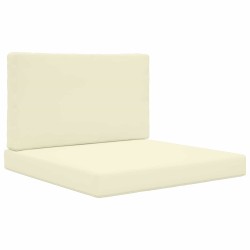 Coussin de canapé d'extérieur 2 pcs Crème Polyester 531581531581