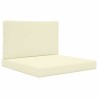 Coussin de canapé d'extérieur 2 pcs Crème Polyester 531581531581