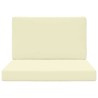 Coussin de canapé d'extérieur 2 pcs Crème Polyester 531581531581