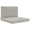 Coussin de canapé d'extérieur 2 pcs Gris Polyester 531582531582