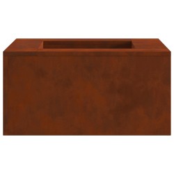 Foyer de cheminée Marron 80 x 80 x 40 cm Acier patiné 531583531583