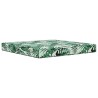 Coussin de canapé d'extérieur Motif feuille 80 x 80 x 8 cm 531591531591