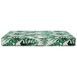 Coussin de canapé d'extérieur Motif feuille 80 x 80 x 8 cm 531591531591