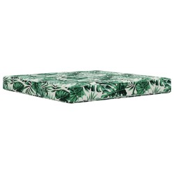 Coussin de canapé d'extérieur Motif feuille 80 x 80 x 8 cm 531591531591