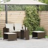 Salon de jardin 5 pcs avec coussins empilable marron polyrotin 531593531593