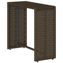 Salon de jardin 5 pcs avec coussins empilable marron polyrotin 531593531593