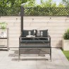 Ensemble à manger de jardin 3 pcs coussins gris résine tressée 531604531604