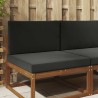 Coussin de canapé d'extérieur 2 pcs Noir Polyester 531609531609