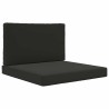 Coussin de canapé d'extérieur 2 pcs Noir Polyester 531609531609