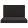 Coussin de canapé d'extérieur 2 pcs Noir Polyester 531609531609