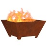 Braise Marron 80 x 80 x 40 cm Acier patiné 531615531615
