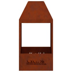 Braise Marron 50 x 50 x 100 cm Acier Corten 531618531618