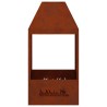 Braise Marron 50 x 50 x 100 cm Acier Corten 531618531618