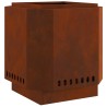 Foyer sans fumée Marron 48 x 48 x 51 cm Acier patiné 531625531625