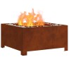 Foyer de cheminée Marron 80 x 80 x 40 cm Acier patiné 531630531630