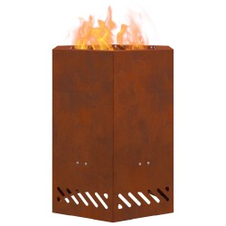 Foyer sans fumée Marron 38 x 38 x 51 cm Acier patiné 531633531633